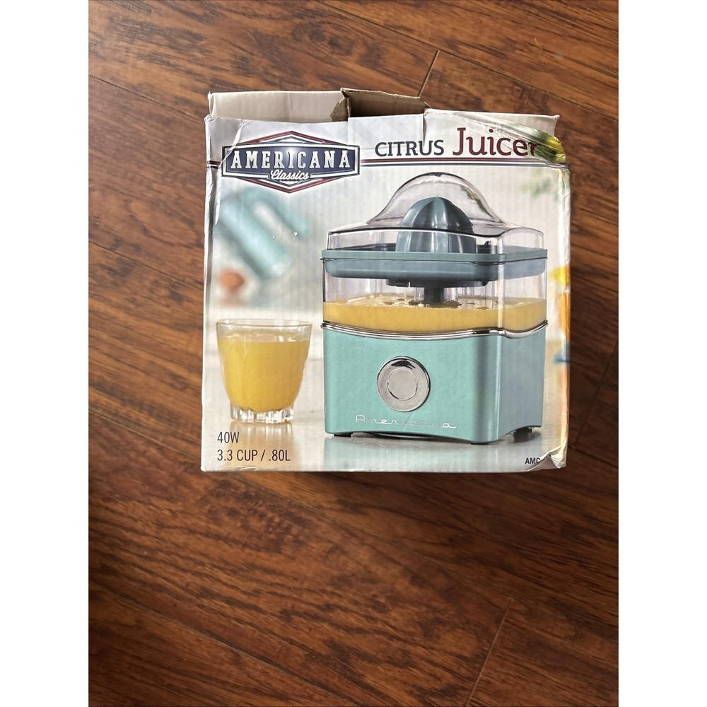 Citrus Juicer‎ 3.3 Cup Blue/Green Americana Classics NEW OPEN BOX